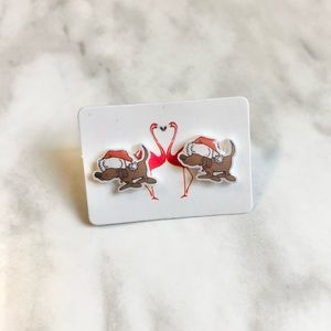 🎉 New Handmade The Grinch Max the Dog Stud Earrings set